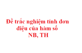 Đề thi trắc nghiệm tính...